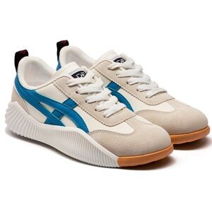 De Florance Cloudea Sneakers Beige White Blue Women's Sz 8.5